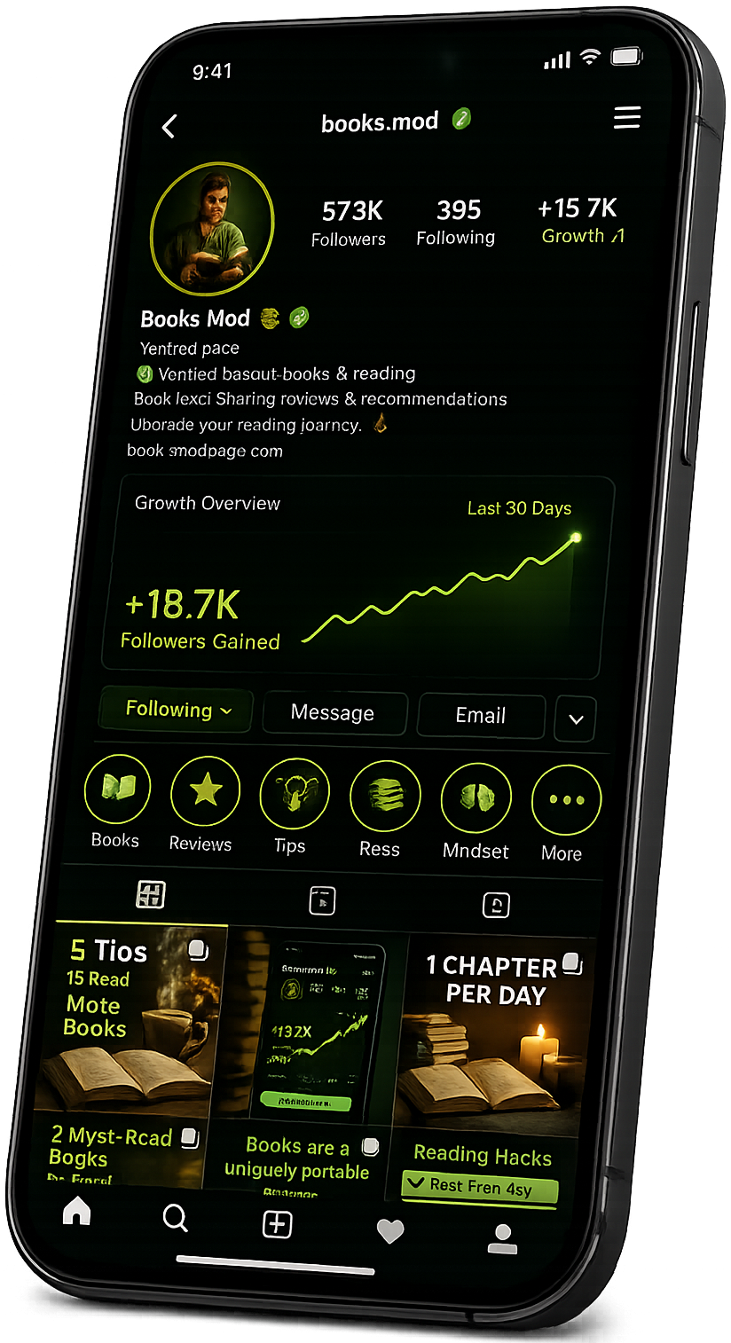 Social growth profile on mobile